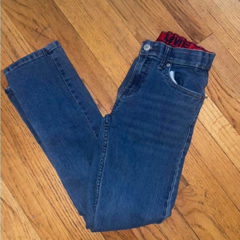Levi's Indigo Blue Jeans with Red Waistband